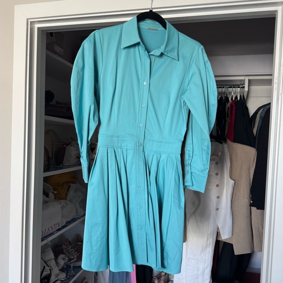 Alexis Mirielle Balloon Sleeve Shirtdress Blue XS - Picture 4 of 5